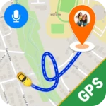 gps street view, route map & voice direction android application logo